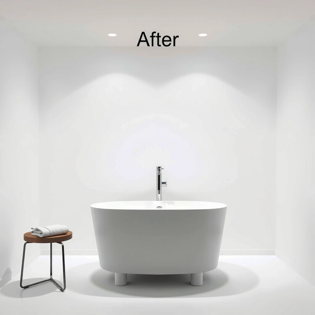 After: Clean bathroom