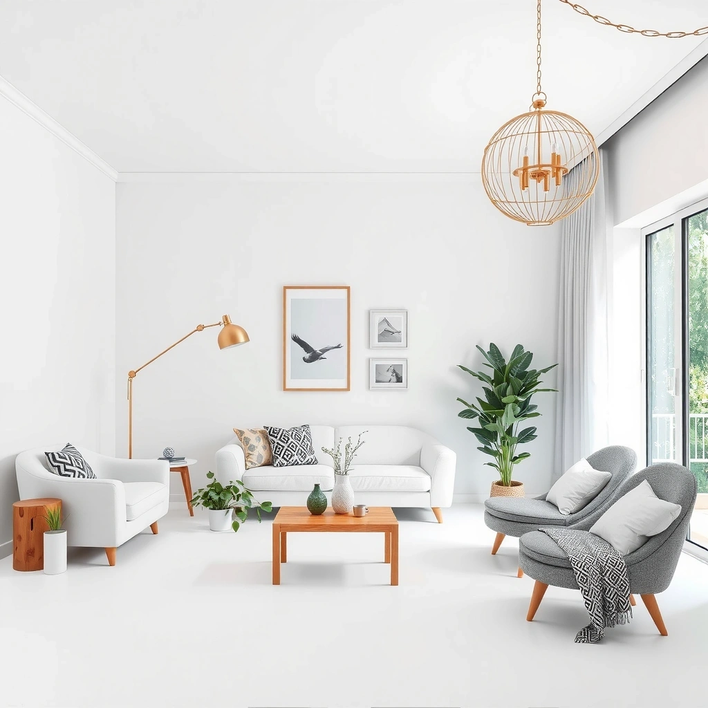 After: Clean living room